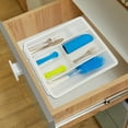 thumbnail image 4 of TIELUTT Drawer and Fork Tray Large Capacity Kitchen Tableware Storage Double Layer and Fork Clear Canisters Rice Holder Organization with Lids Pantry Containers Kitchen Containers for Organizing, 4 of 6