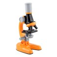 thumbnail image 3 of Microscopio para niños, juguetes, muestras, laboratorio científico, 100x 400x 1200x, instrumento de juego de alta resolución, regalo educativo de cumpleaños, naranja kenally FN000743-02B, 3 of 7