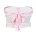 thumbnail image 4 of Bandeau Sans Manches Blanc à l'Avant de l'Épaule pour Femmes, 4 of 9