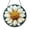 Acrylic 3.5 Inch, variant on Round Floral Stained Glass Style Suncatcher Window Decor, Daisy Blossom Art Design, Decorative Glass Style Window Hanging for Bright Home Interior