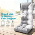 thumbnail image 3 of FODINGHILL Rocking Chair Cushions,Polyester Weatherproof Outdoor High Back Rocker Chairs Cushion with Ties,Thickened Seat for Patio,Grey, 3 of 10