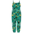 thumbnail image 5 of GERsome Toddler Girls Jumpsuit Romper Sleeveless Cute Long Pants Casual Multicolor Overalls with Side Pockets 1-6 Years（Size 3-4 Years/01#Green), 5 of 6
