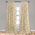 thumbnail image 5 of Ambesonne Beige Curtains, Paisley Oriental Persian, Pair of 28"x95", Cream, 5 of 5