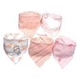 thumbnail image 3 of Babero para bebé, 5 piezas Baberos de baba para bebé Baberos absorbentes de baba Baberos de algodón para bebé Durabilidad extendida, 3 of 8