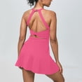 thumbnail image 5 of Women's Fashion Solid Casual Sleeveless Tennis Two Fake Dresses Scandal Proof Dress, 5 of 5
