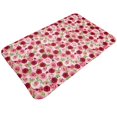 Bathroom Rugs Non Slip Washable - Rose Flowers Pink Red Kitchen Mats ...