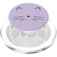 thumbnail image 1 of PopSockets PopGrip para MagSafe Black Cat Face, color morado claro, 1 of 5