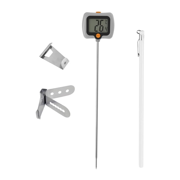 Termómetro digital para cocina, termómetro para cocina, pantalla LCD giratoria. gris