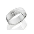 thumbnail image 2 of Men's 8mm Platinum Satin Wedding Band Bands Mens Rings, 2 of 3