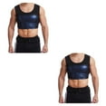 thumbnail image 1 of Camiseta sin mangas de sauna para hombres Qarigey compresión PU azul S/M 2Conjunto, 1 of 6