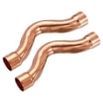 thumbnail image 1 of Unique Bargains U Shape Elbow 180 Degree Copper Pipe Fitting Sweat Welding Connection 22mm ID 2 Pack, 1 of 4