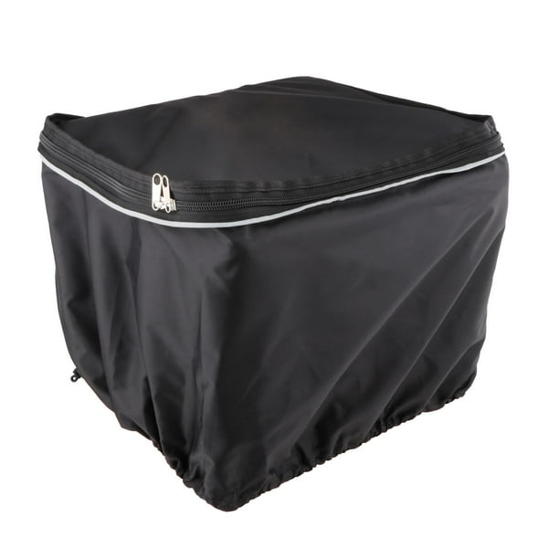Funda protectora para cesta delantera de bicicleta, accesorio universal para proteger contra la lluvia. Negro con correa