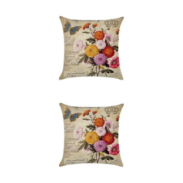 Funda de almohada de flores decorativa Moyic, fundas para cojines y almohadas decorativas kztym001-5 2Conjunto