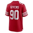 thumbnail image 3 of Men's Nike Kevin Givens  Scarlet San Francisco 49ers  Game Jersey, 3 of 6
