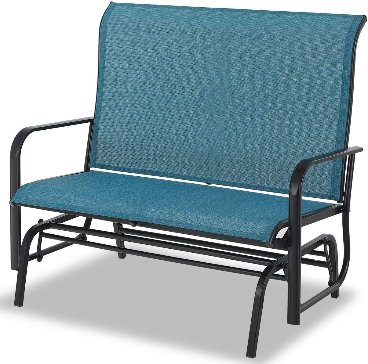 Patio Glider Rocking Chair For 2 Person, Outdoor Swing Love Seat Rocker Chair Bench Of Sling