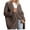 Coffee, variant on Lovskoo 2024 Cardigan Sweaters for Women Open Front Trendy Loose Fitting Long Sleeved Button Knitted Oversized Winter Outerwear Tops Gray