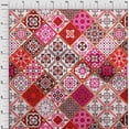 thumbnail image 4 of oneOone Polyester Lycra Maroon Fabric Abstract Traditional Fabric For Sewing Printed Craft Fabric By The Yard 56 Inch Wide, 4 of 4