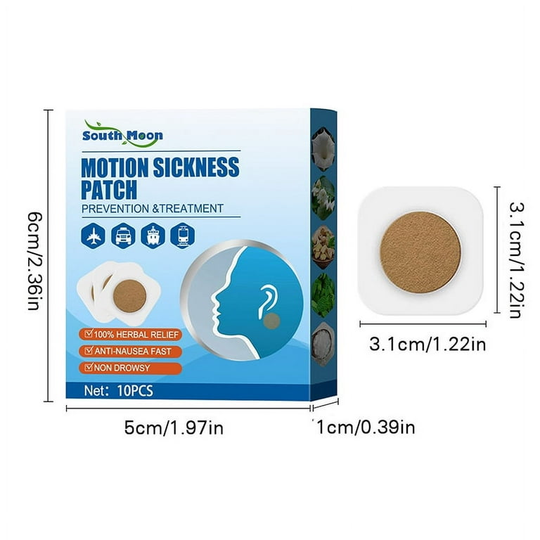 Portable Motion Sickness Patch Relieve Vomiting Dizziness Airsickness  Sticker Herbal Plaste for Adults Children New 
