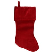 18" Solid Red Traditional Hanging Christmas Stocking