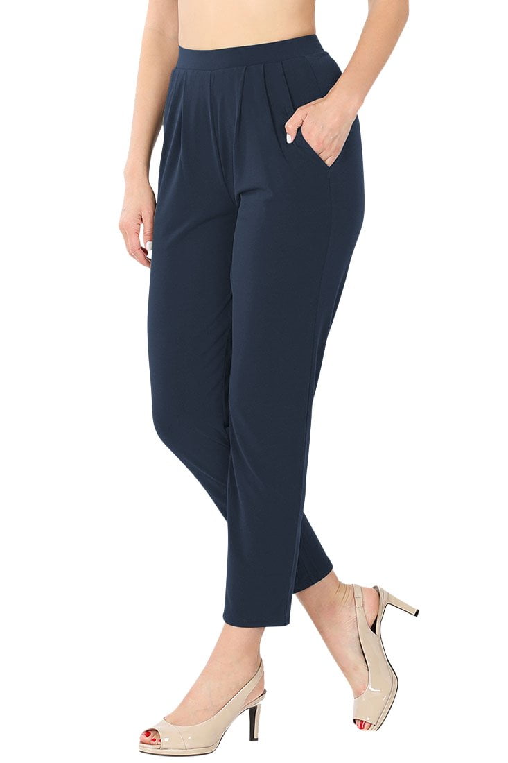 elastic waist dress pants for ladies