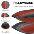 thumbnail image 4 of Red Black Ombre Outdoor Pillow Covers 20x20 Inch Throw Pillow Covers Set of 2 Waterproof Decorative Pillow Cases Vintage Farmhouse Wooden Cushion Covers for Patio Furniture Garden Couch Sofa, 4 of 8