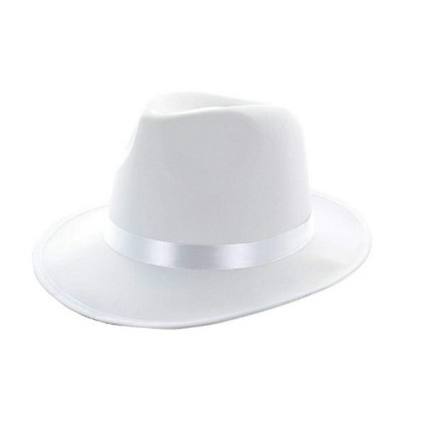 Gangster Fedora Hat White 1920s Deluxe Costume Accessory Adult