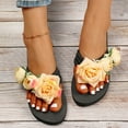 thumbnail image 3 of Aayomet Women Sandals Slippers For Women Ladies Summer Flip Flops Open Toe Flowers Bohemian Sandals Casual Shoes,Yellow 6.5, 3 of 5