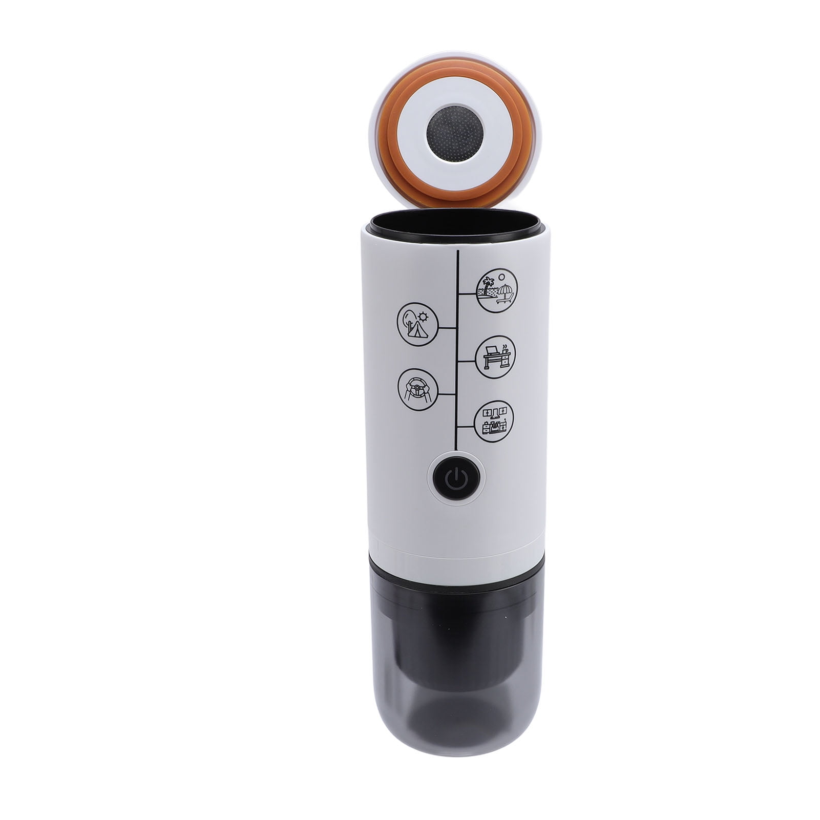 Portable Coffee Maker with 17Bar Pressure, Electric Coffee Machine for Outdoor Travel, Powder and Capsules Compartment