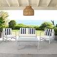 thumbnail image 2 of Safavieh Montez 4-Piece Eucalyptus Wood Outdoor Set with Pillows in Gray/Beige, 2 of 8