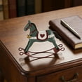 thumbnail image 5 of 2026 Horse Decorative Hanging Ornament - Christmas Rocking Horse Figurine, Home Holiday Decor for Christmas Trees, Mantels & Shelves, Festive Equine Decorative Ornament, 6.3*4.92in, Green, 5 of 6