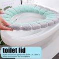 thumbnail image 3 of Cojín para asiento de inodoro, asiento de inodoro engrosado, asiento suave y lavable, cojín para asiento de baño para el hogar (gris y verde) brillar Electrónica, 3 of 5