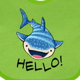 thumbnail image 4 of Inktastic Cute Whale Shark Says Hello Boys or Girls Baby Bib, 4 of 4