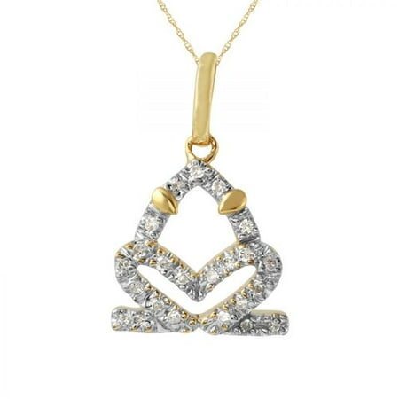 Foreli 0.09CTW Diamond 14K Yellow Gold Necklace