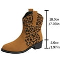 thumbnail image 7 of Tao Tao Cowboy Boots for Women Booties Stitched Leopard Printed Ankle Cowgirl Short Western Boots Brown 41, 7 of 7