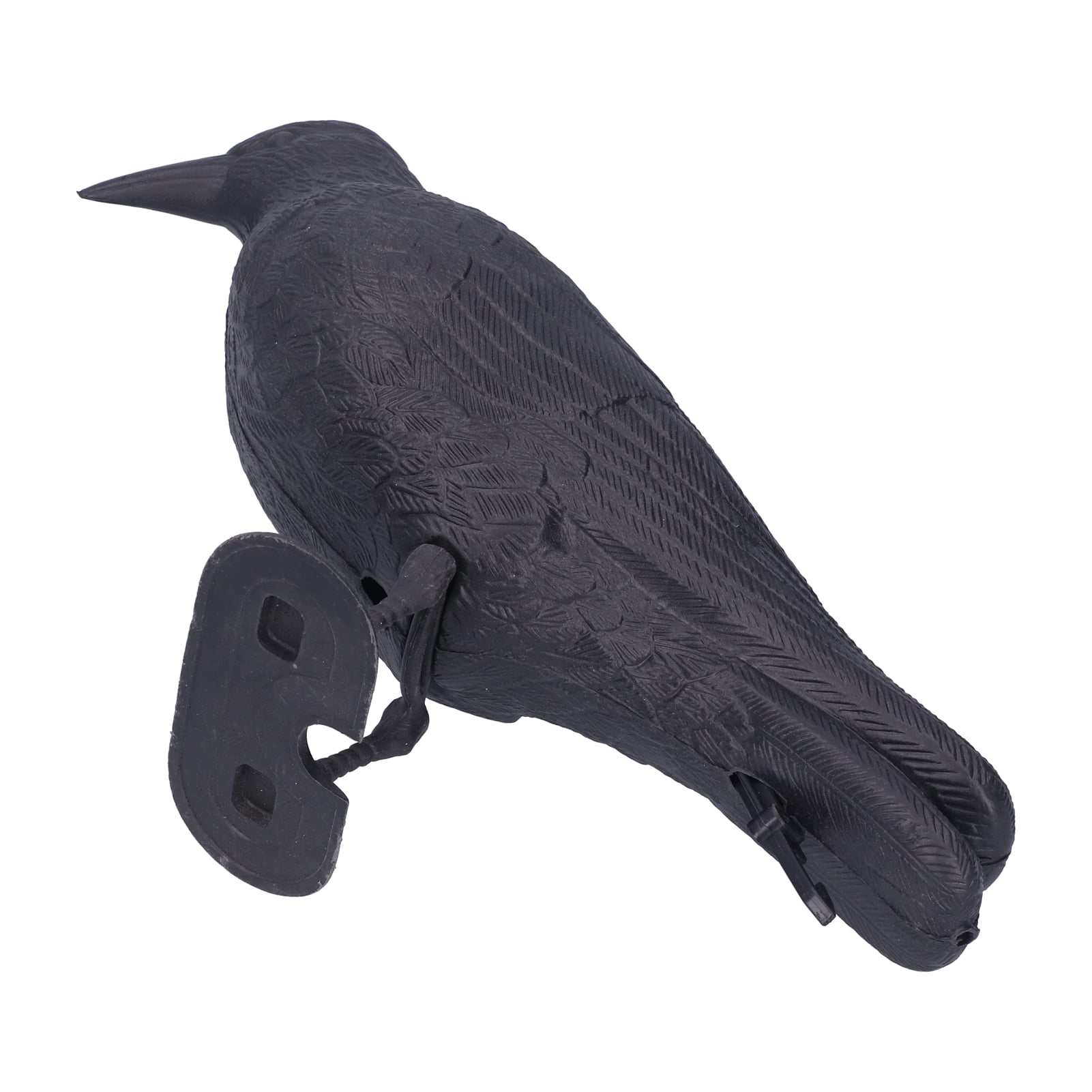 Tebru Bait Tool, Decoy,Simulation Plastic Crow Statue Bait Decoys Tool