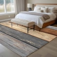 thumbnail image 4 of Rectangle Area Rugs 5 x 7 Ft, Farmhouse Haze Blue Brown Non-Slip Residential Carpet, Vintage Wooden Striped Indoor Crawling Mats Runner Rugs for Living Room/Dining Room/Bedroom, 4 of 8