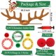 thumbnail image 2 of Juegos de Navidad, juego inflable de lanzamiento de aros con astas de reno, juegos de fiesta de Navidad para niños y adultos, divertidos regalos de Navidad, juegos de fiesta de carnaval para la, 2 of 8