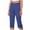 Dark Blue, variant on Dressy Capris for Women Casual Summer Fall Business Straight Leg Capri Pants with Pockets Soft Work Office Cropped Pants,2XL,