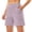 Light Pink, variant on vigerkar High-Waisted Athletic Shorts for Women - 6" Inseam with Pockets, Soft Fabric for Running, Walking & Yoga (Dark Blue, L)
