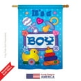 thumbnail image 2 of Breeze Decor 15069 Baby Boy 2-Sided Vertical Impression House Flag - 28 x 40 in., 2 of 3