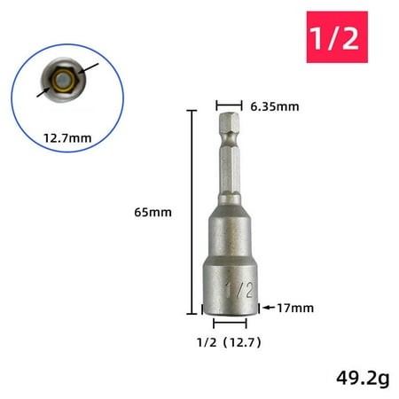 

Imperial 65mm Hexagon Nut Driver DrillBit Adapter Socket Wrench Extension Sleeve