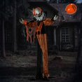 thumbnail image 2 of Outsunny 5ft Animated Talking Circus Clown, Outdoor Halloween Decoration, 2 of 10