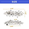 thumbnail image 3 of Vocoste Rhinestone Hair Clips Flower Hair Barrettes French Hairpin for Girls Silver Tone, 3 of 5