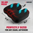 thumbnail image 5 of NASCAR Seat Cushion -Ergonomic U-Shape Memory Foam for Tailbone, Sciatica, & Back Pain Relief |Breathable Comfy 3D Air Mesh |Car, Office, Home, Travel, 5 of 7