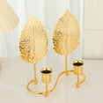 thumbnail image 3 of Metal Holder Decorative Candelabra Leaf Candlestick Ornaments for Bedroom Decoration Wedding Party Stand, 3 of 8