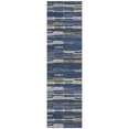 thumbnail image 2 of Addison Rugs Chantille Indoor/Outdoor Transitional Stripes Navy Machine Washable Runner Rug, 2'3" x 7'6", 2 of 8
