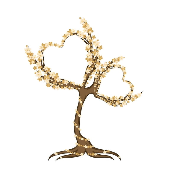 Design With Vinyl - Cherry Blossom Wall Art Decor-Decal Designs for Home Living Room Nursery Bedroom Floral Themed- Easy To Apply Vinyl Wall Decal - Art Removable Wall Sticker-Size: 8" x 10".