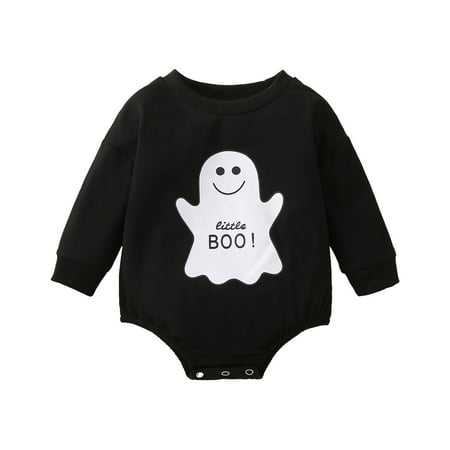 

Sobgg25 Toddler Baby Boys Girls Prints Long Sleeves Soft Sweatershirt Romper