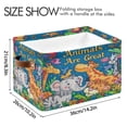 thumbnail image 3 of Ryvnso Cute Giraffe Elephant Storage Basket Large Bin Foldable Boxes Toys Organizer 14.2x10.2x8.3in 1 PC, 3 of 8