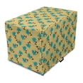 thumbnail image 1 of Turquoise Blue Dog Crate Cover, Abstract Pattern of Flower Petal with Peduncle, Easy to Use Pet Kennel Cover Small Dogs Puppies Kittens, 7 Sizes, Camel Dark Turquoise, by Ambesonne, 1 of 6